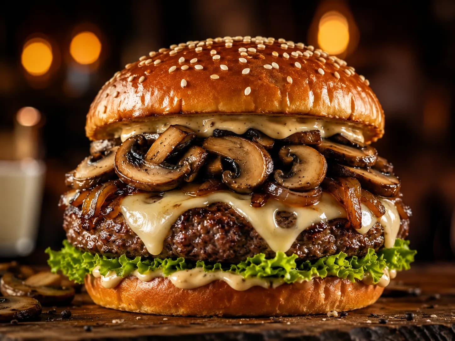 Mushroom Swiss Burger